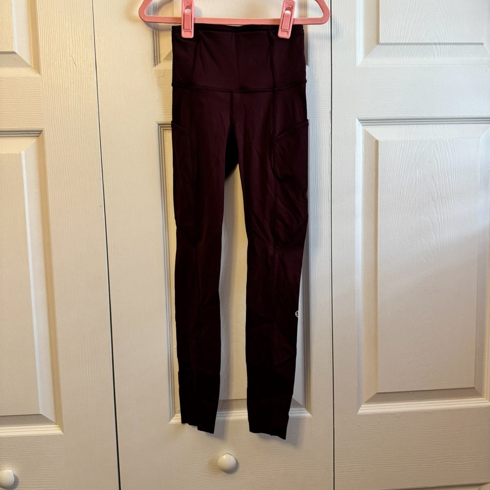 lululemon athletica Kids Burgundy Leggings